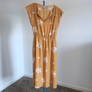 Loft yellow floral dress
